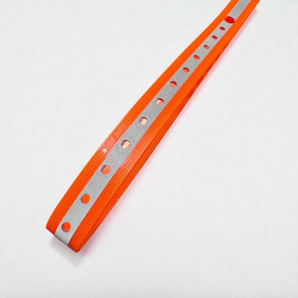 NWOT 3/4 Inch Waterproof & Rustproof Collar Strap, Reflective Orange! Adjustable